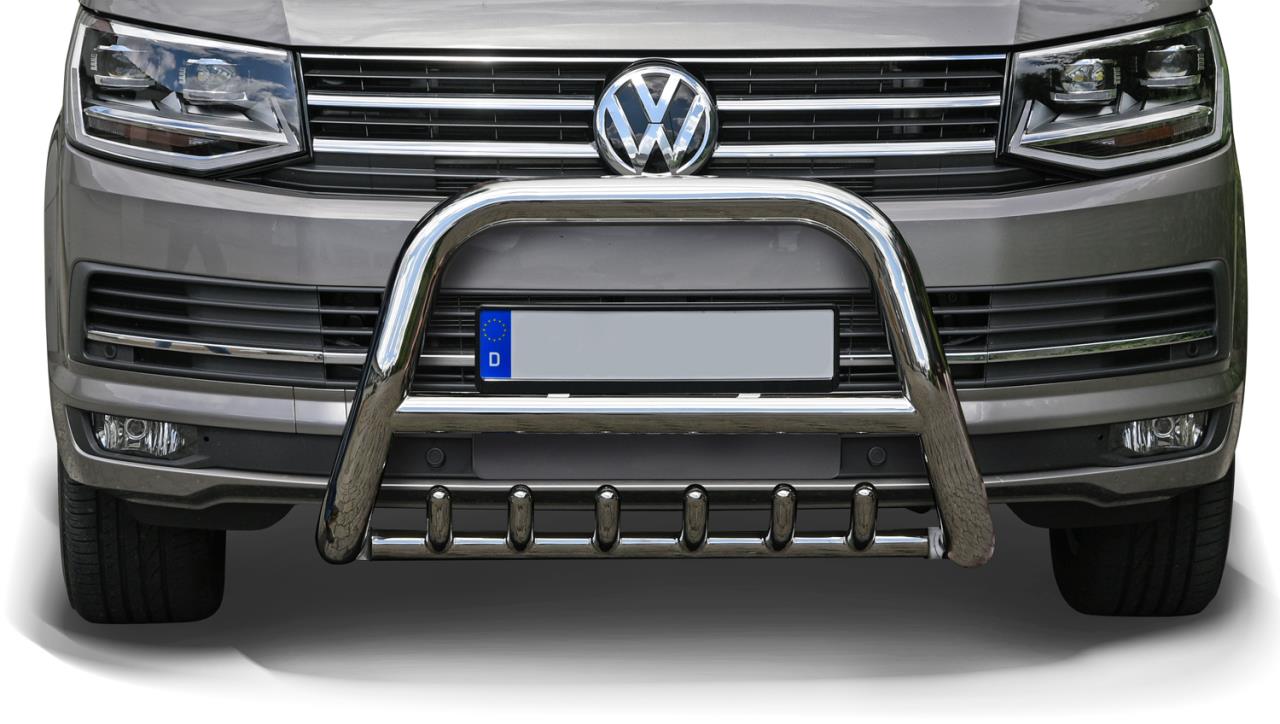 Stainless Steel Bull bar with skid plate suitable for VW T6 (2015-2019)