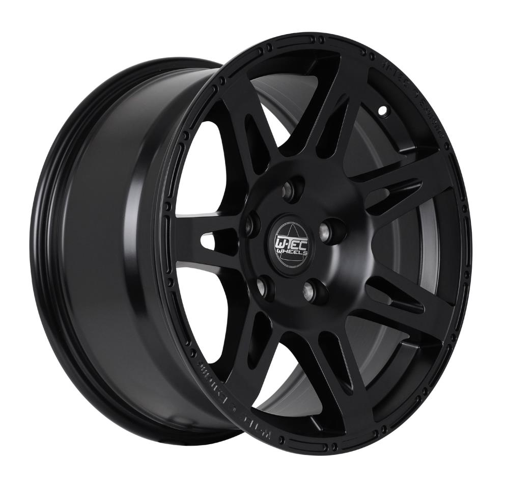 Complete wheels W-TEC Extreme 8,5x17 black with tires 315/70R17 BF Goodrich All Terrain fit for Jeep Wrangler JK (2007-2017)