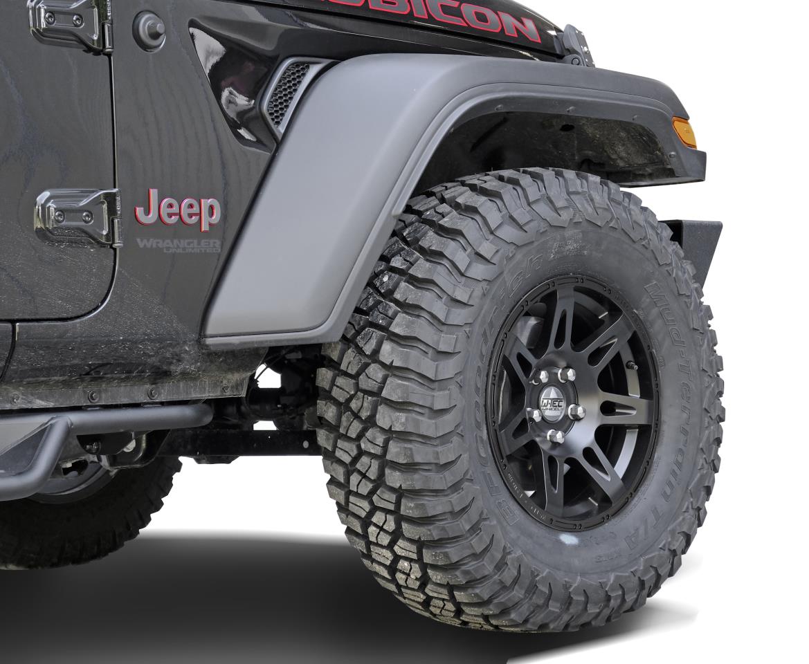 Kompletträder W-TEC Extreme 8,5x17 schwarz mit Reifen 35x12,5R17 BF Goodrich Mud Terrain passend für Jeep Wrangler JK (2007-2017)