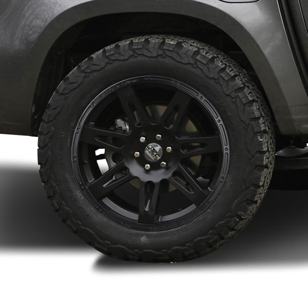 Kompletträder W-TEC Extreme 8,5x20 schwarz mit Reifen 275/55R20 BF Goodrich All Terrain passend für Ford Ranger (2012-2018) & (2019-2022)