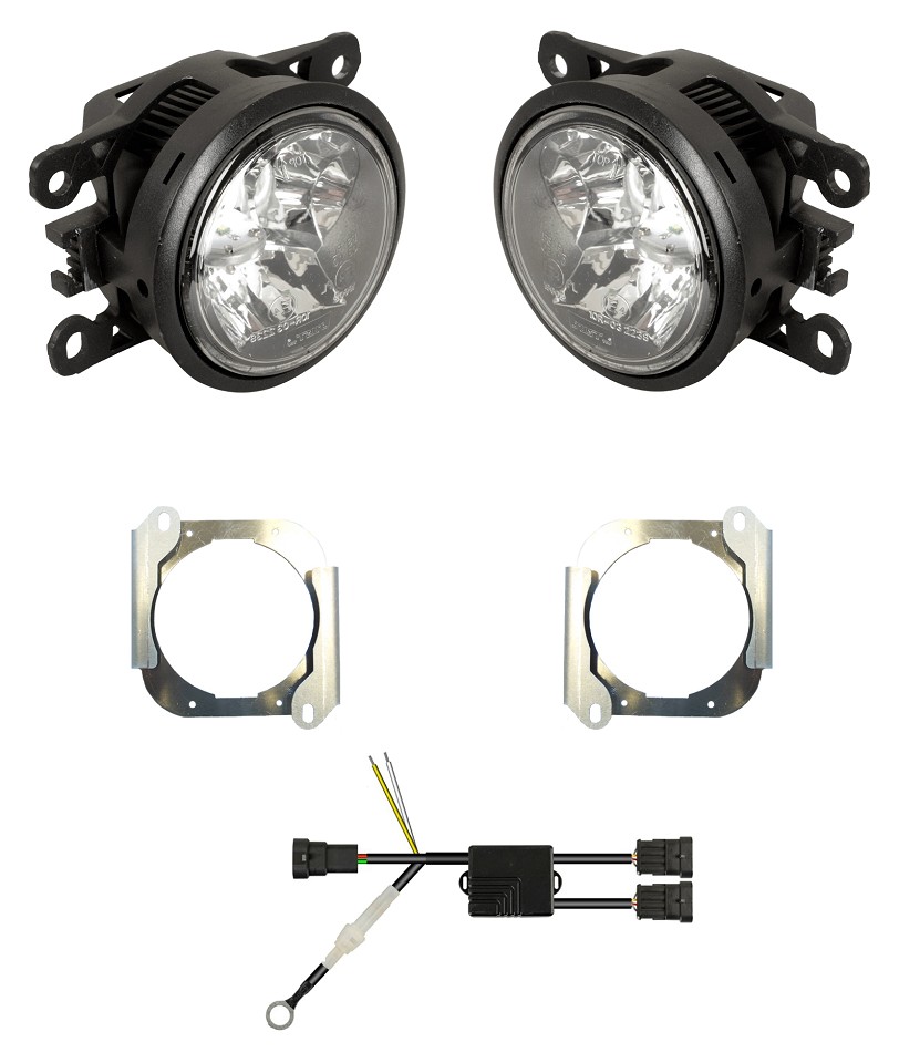 LED Einbau Tagfahrlichter + Nebelscheinwerfer 90 mm passend für Fiat Ducato (06-13) / Citroen Jumper (06-13) / Peugeot Boxer (06-13)