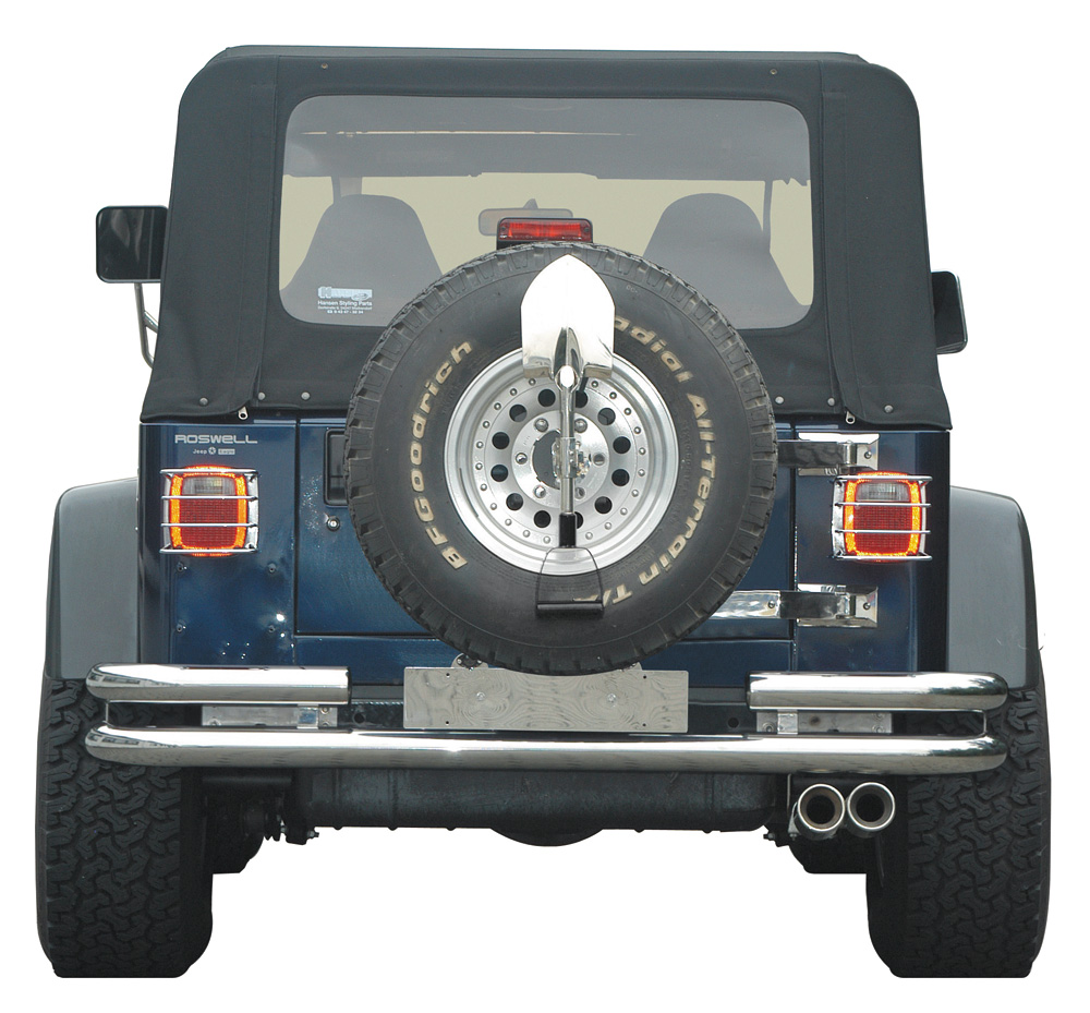 Twin Pipe Rear Bumper Stainless Steel Fits Jeep Wrangler TJ (1996-2006)