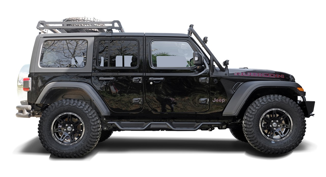 4x Alloy wheel W-TEC Extreme black-silver 8,5x17 offset+30 fits Jeep Wrangler JK (2007-2018)