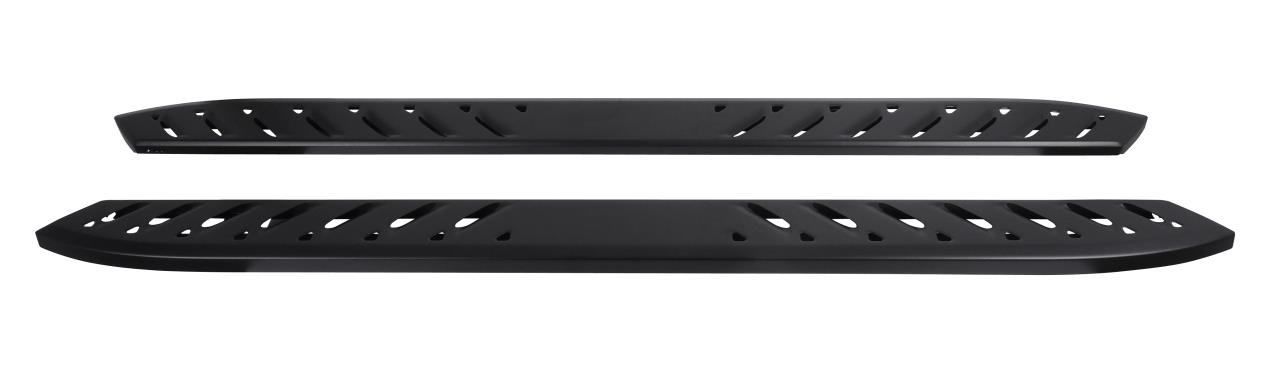 Black powder coated running boards suitable for Nissan Navara D231 NP300 Double Cabine (2015-2021)