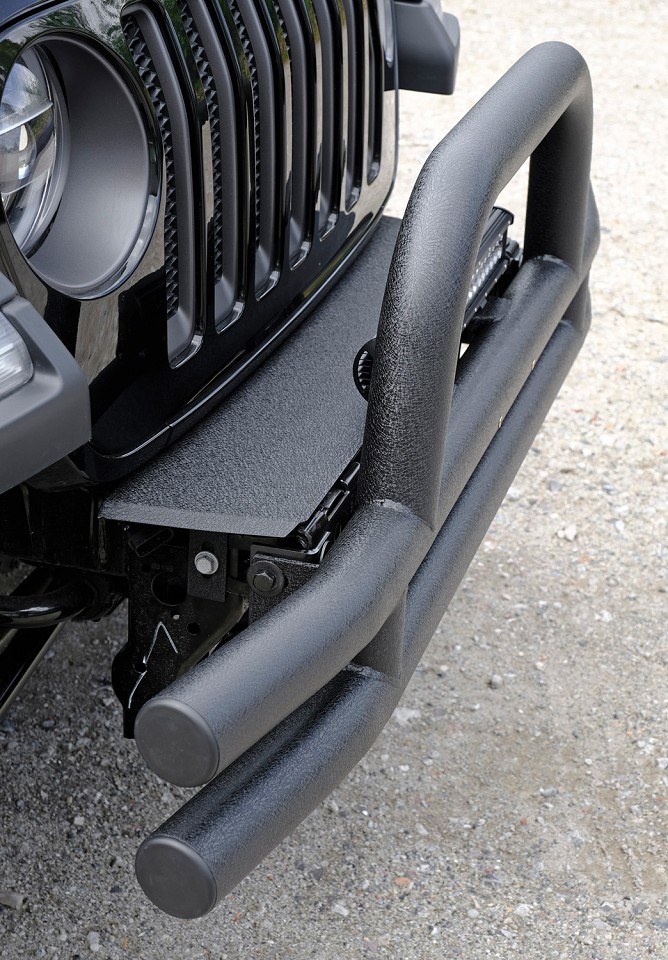 Doppelrohr-Frontstoßstange Stahl schwarz passend für Jeep Wrangler JK (2007-2018)