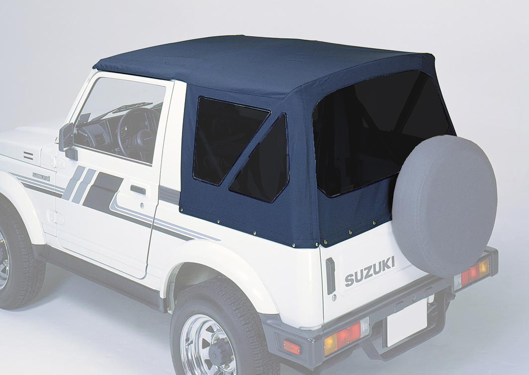 Ersatzverdeck schwarz mit getönten Scheiben passend für Suzuki Samurai SJ410-413 (1986-2004)