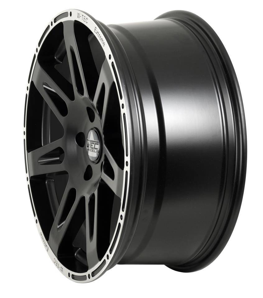 4x Alloy wheel W-TEC Extreme 8,5x20 Offset+35 black-silver fits Jeep Commander WH (2006-2010)
