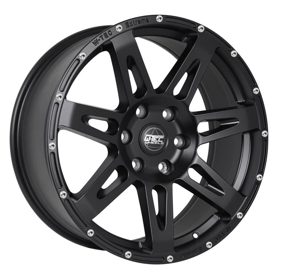 1x Alloy wheel W-TEC Extreme "Black Editon" + stainless steel rivets 8,5x20 ET+40 fit for Ford Ranger (2019-)