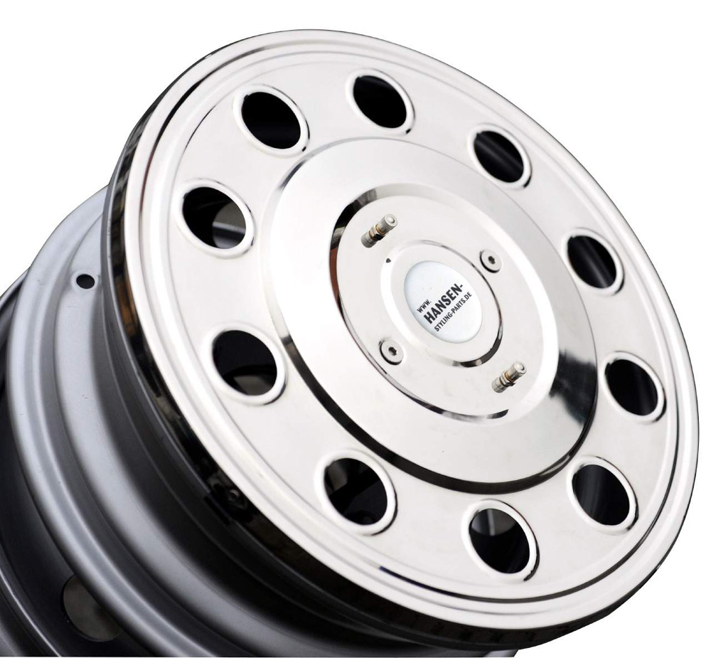 Wheel cover set - 16 inch - for Mercedes Sprinter Type 616 (until 2006) twin tyre - incl. valve extension