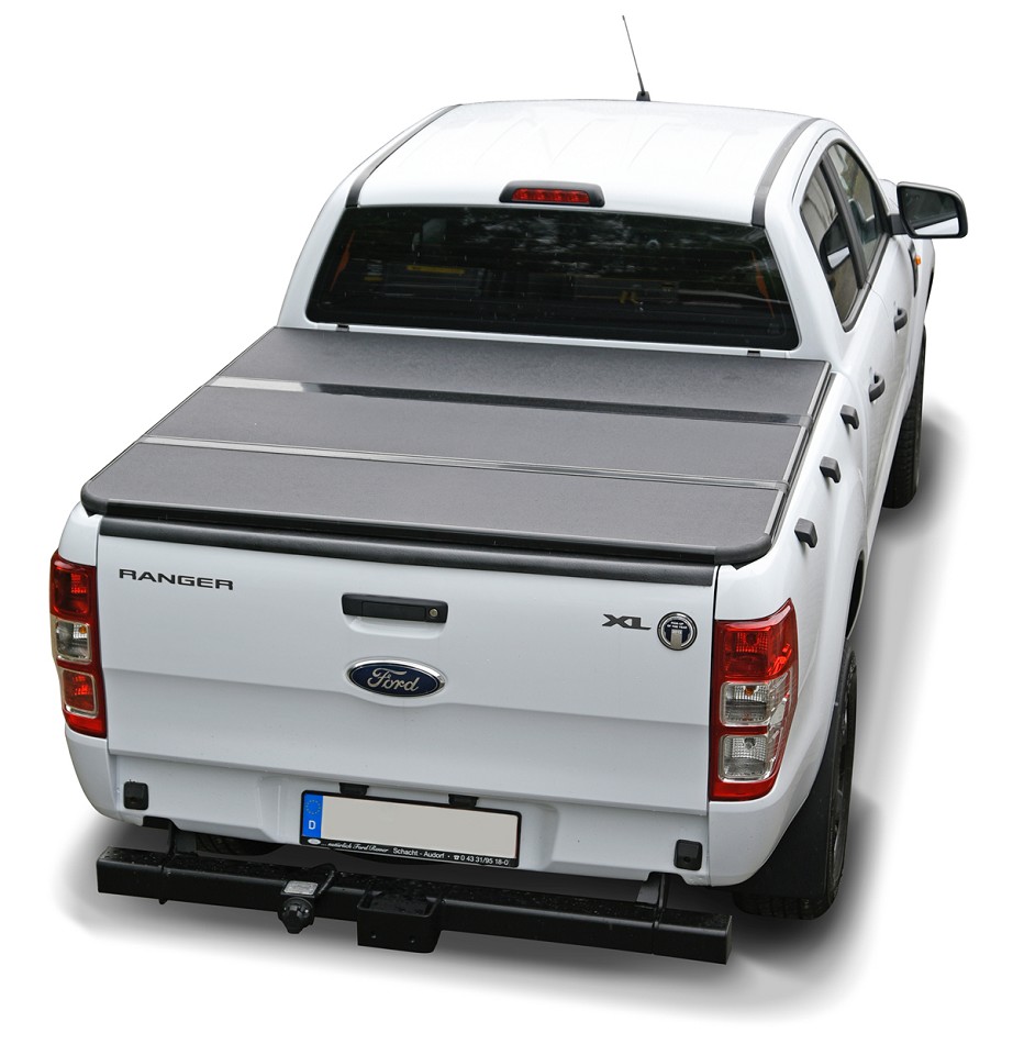 Aluminium Laderaumabdeckung 3-teilig klappbar passend für Ford Ranger (2012-2022) & Ranger Raptor (2019-2022)
