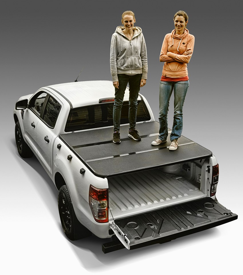 Aluminum tonneau bedcover 3-piece folding suitable for Ford Ranger (2012-2022) & Ranger Raptor (2019-2022)