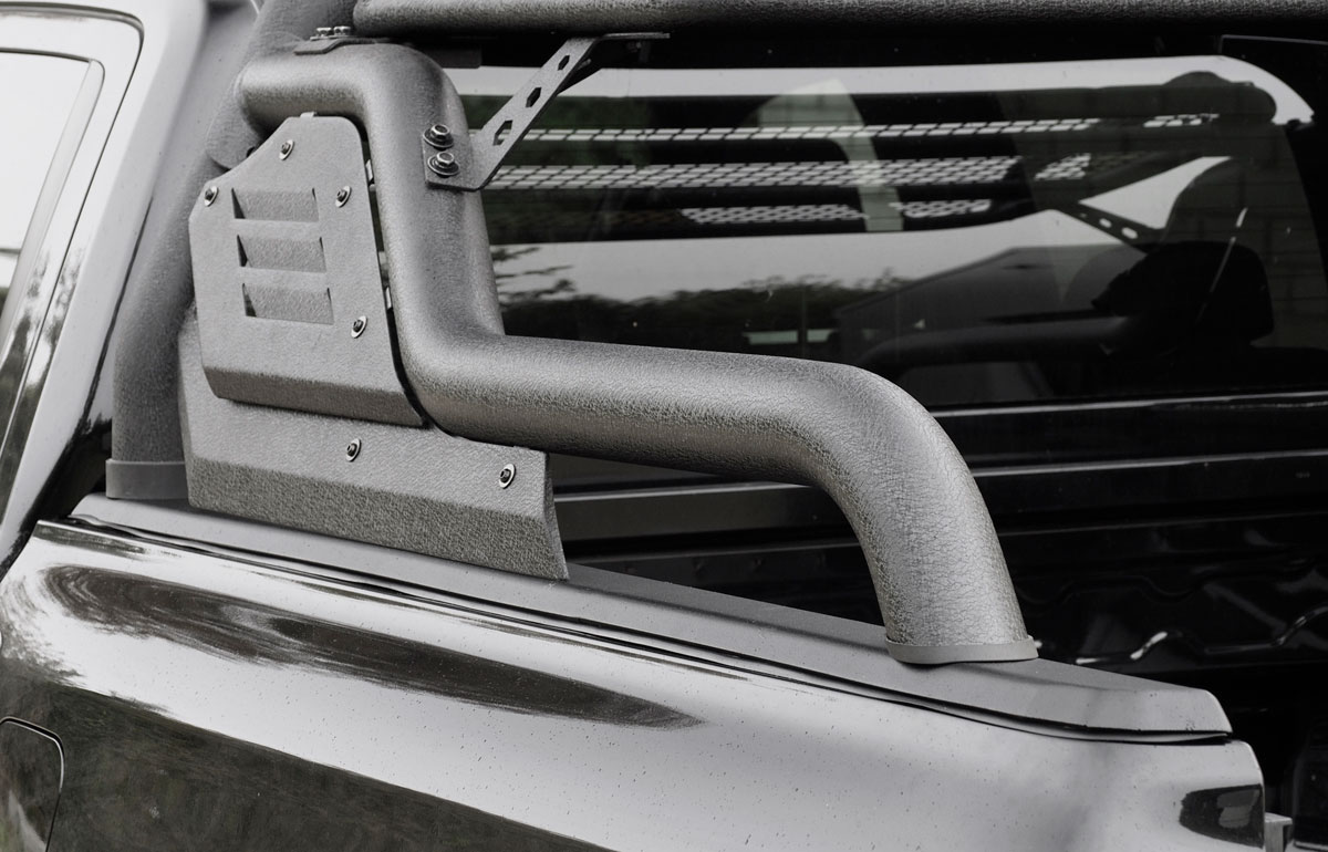 Black Stealth rollbar + mounting rails suitable for Ford Ranger/Ranger Raptor (2023-)
