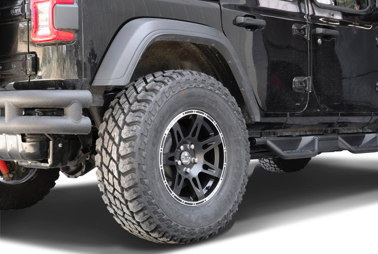 Kompletträder W-TEC Extreme 8,5x17 schwarz-silber mit 315/70R17 Cooper Discoverer ST passend für Jeep Wrangler JL (2018-)
