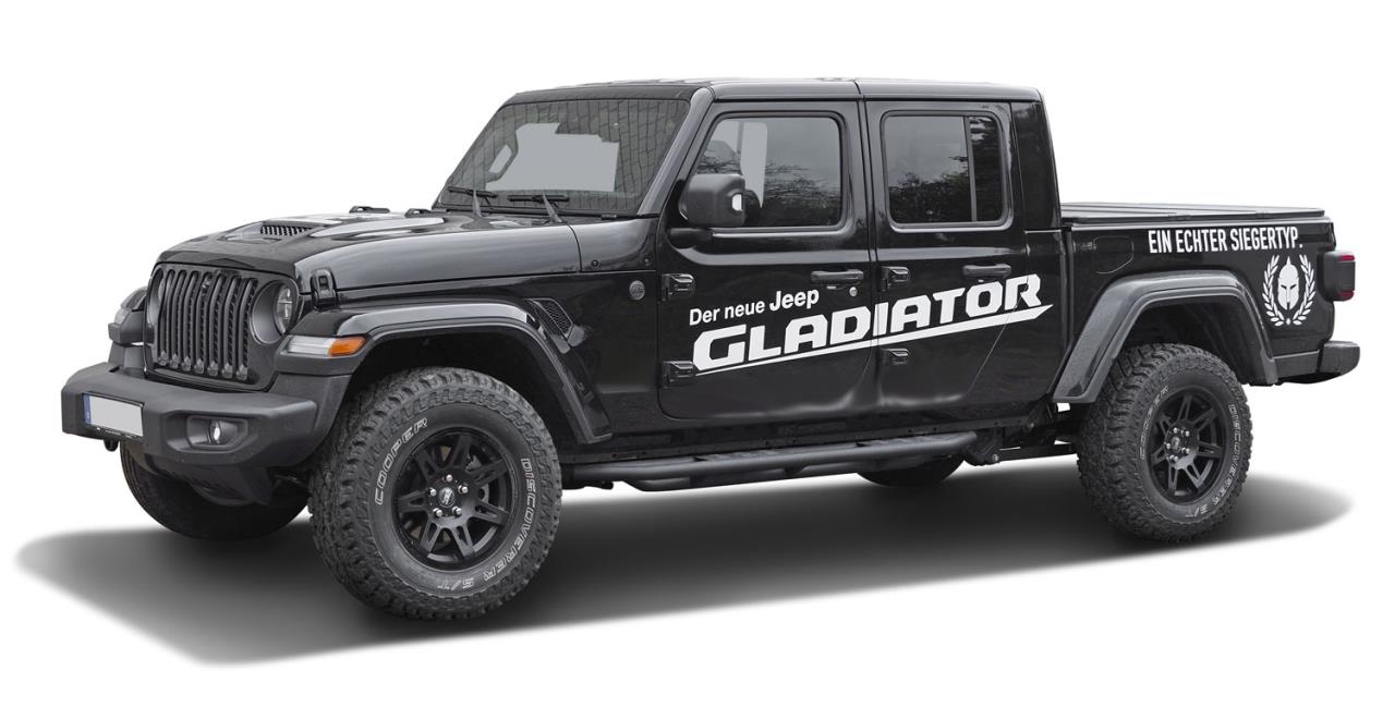4x Alufelge W-TEC Extreme 8,5x17 ET+30 "Black Edition" passend für Jeep Gladiator JT (2019-)
