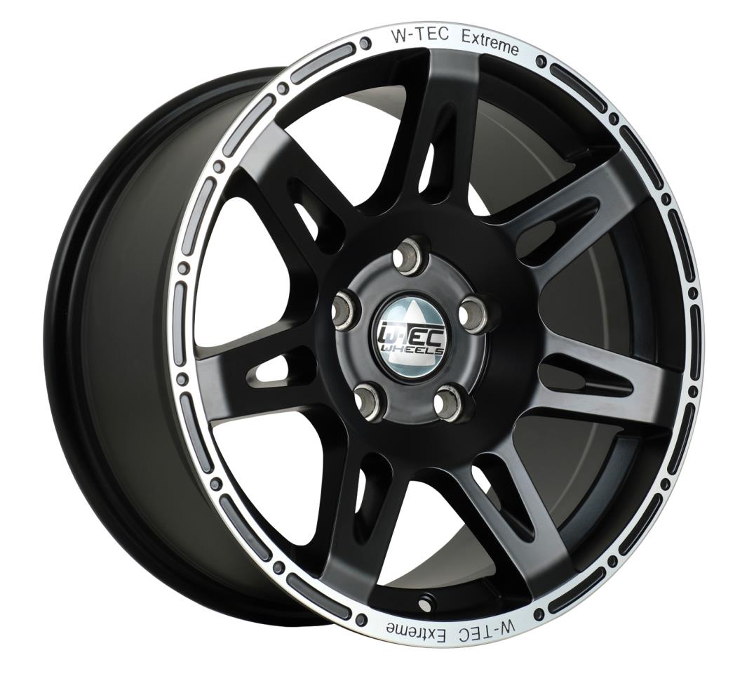 Complete wheels W-TEC Extreme 8,5x17 (black-silver) with 285/70 R17 Cooper Discoverer ST suitable for Jeep Gladiator JT (2019-)