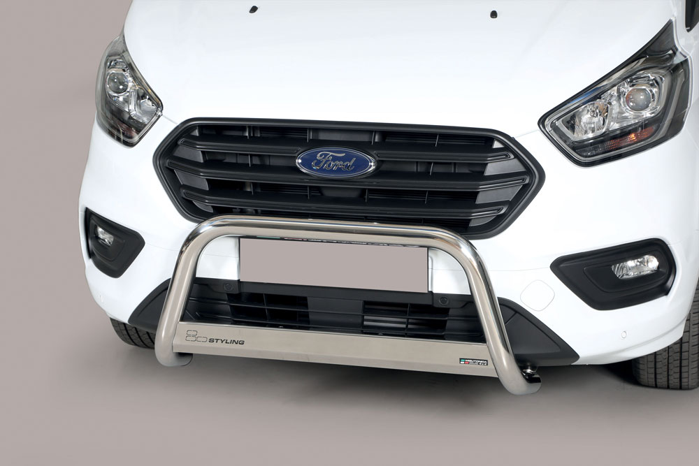 Edelstahl Frontschutzbügel passend für Ford Transit Custom (2018-2023)