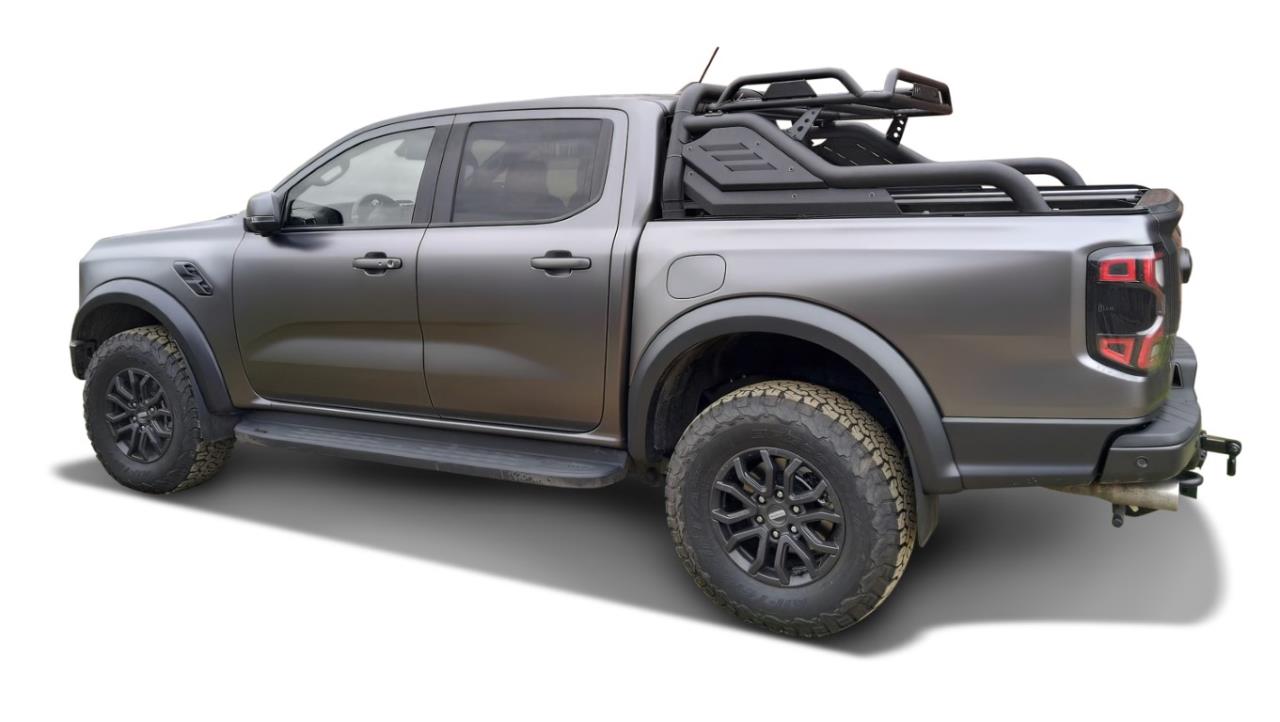Black Stealth Überrollbügel mit Gepäckkorb passend für Ford Ranger (2023-) & Ranger Raptor (2023-)