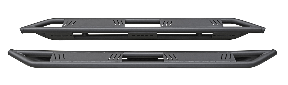 Schwarz matte Rock Rails passend für Mercedes-Benz X-Klasse Doppelkabine (2017-2020)