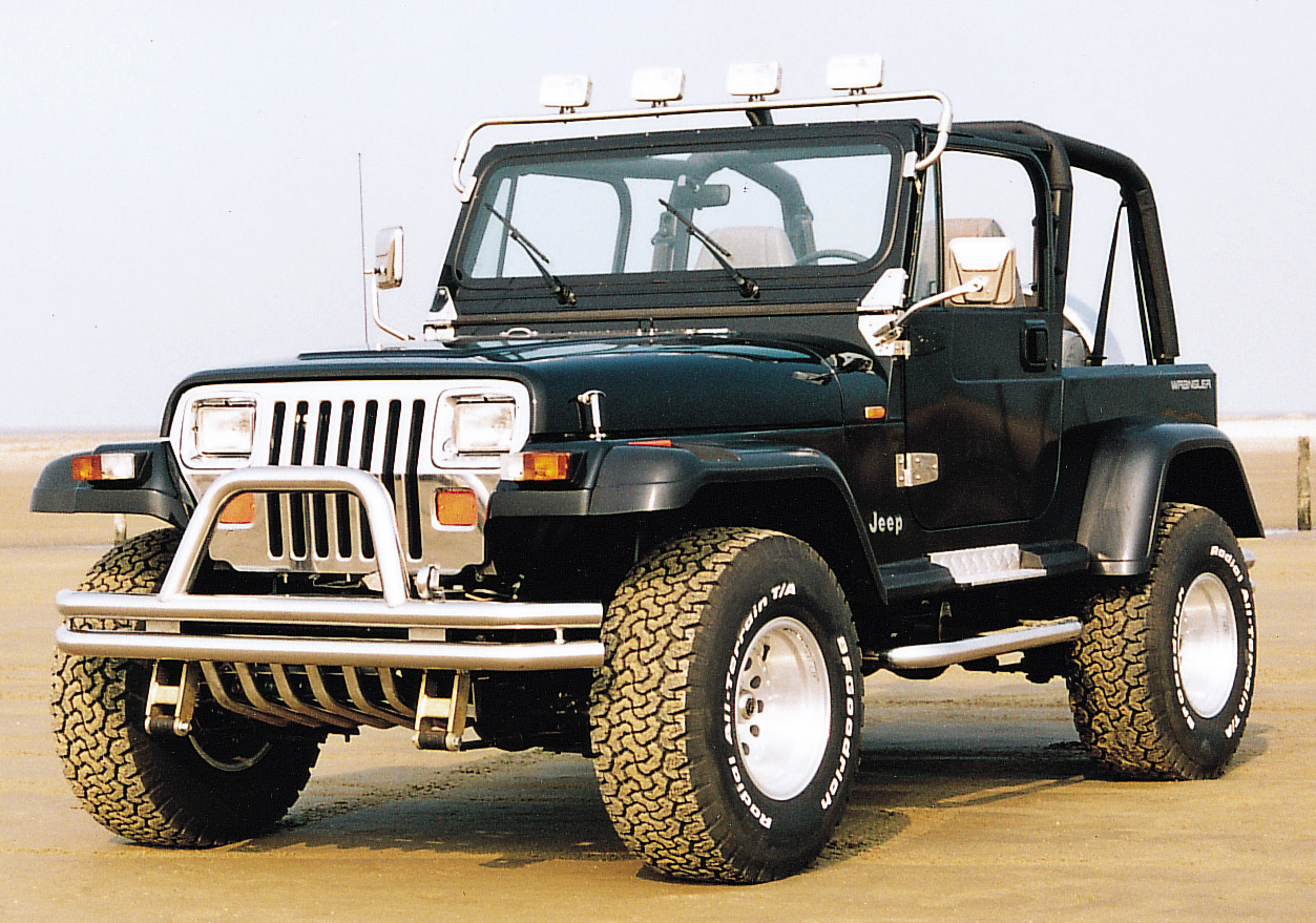 Haubenhalterset Edelstahl passend für AMC Jeep CJ (1972-1986)
