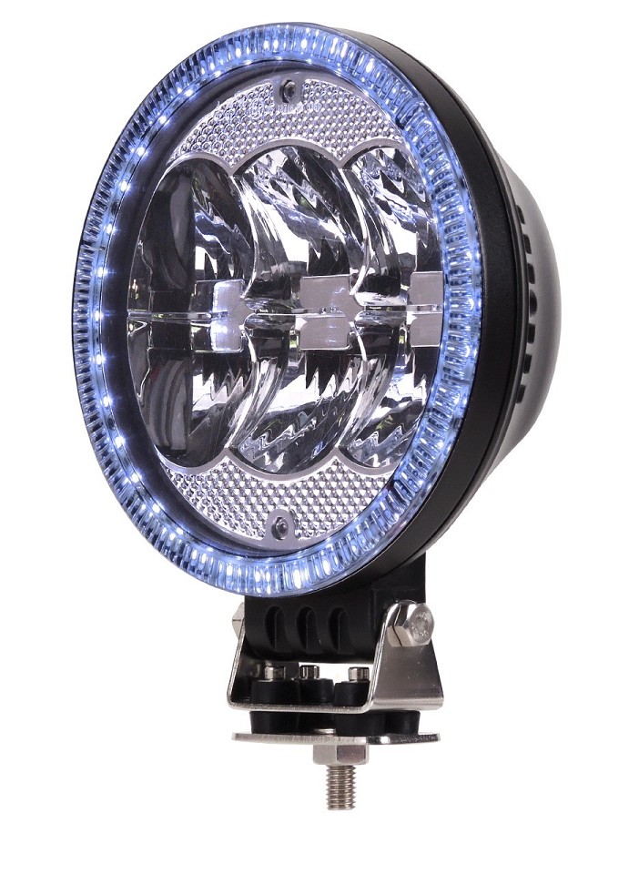 LED Fernscheinwerfer 177 mm mit LED Standlichtring 12-24 Volt