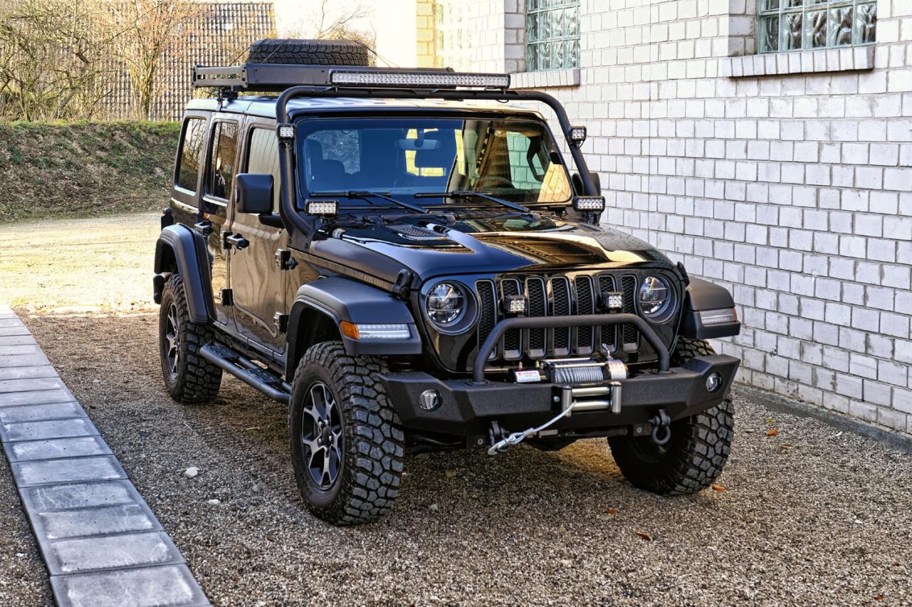 Frontstoßstange mit Bügel -schwarz- passend für Jeep Wrangler JL (2018-)