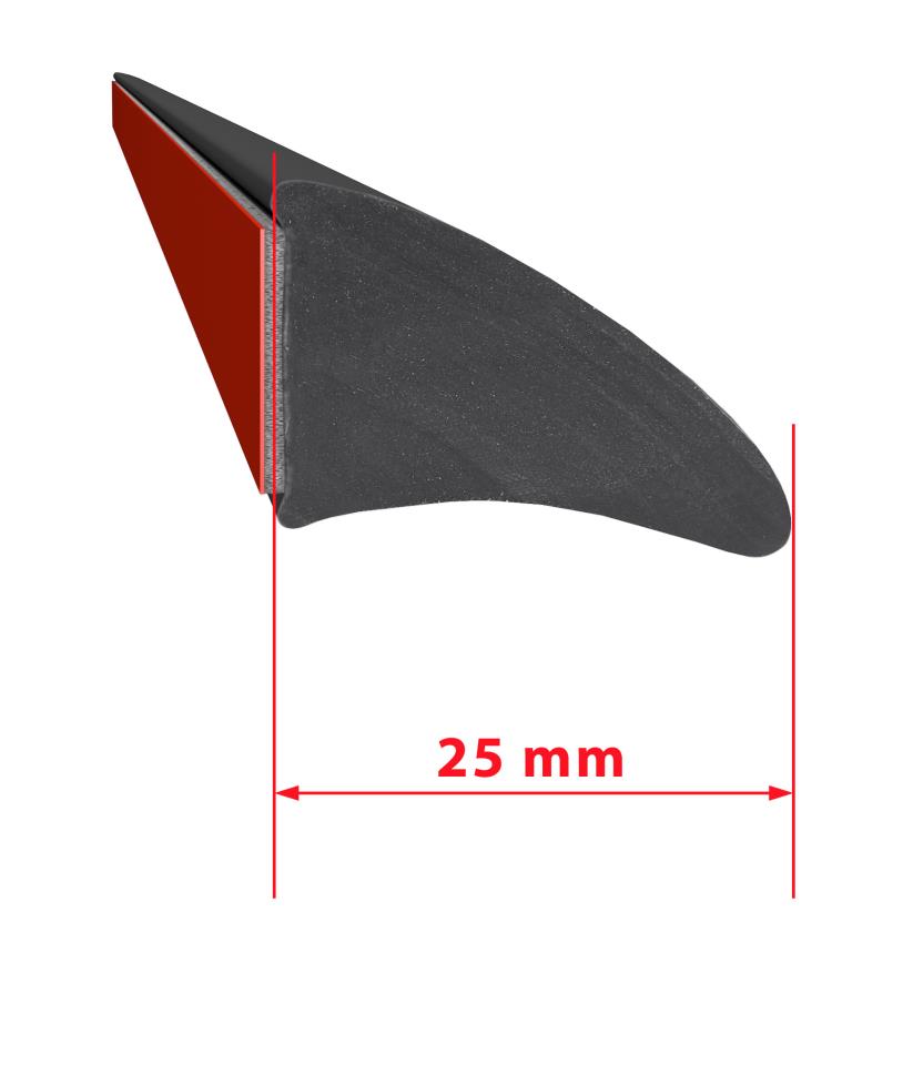 Extended fender flares universal - 1 piece - 25 mm wide - 200 cm long