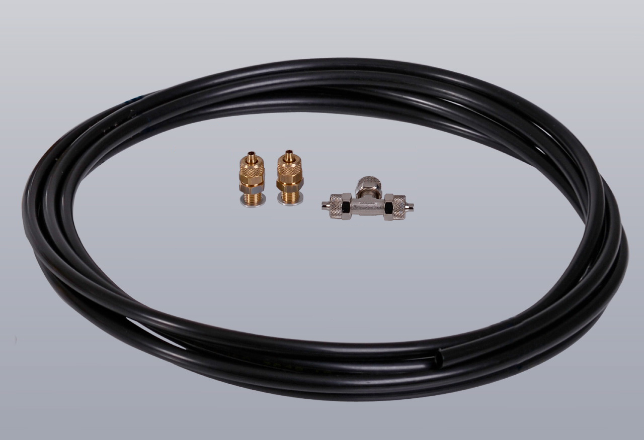 Compressed air double horn 42 / 38 cm + solenoid valve 24 volt + tube