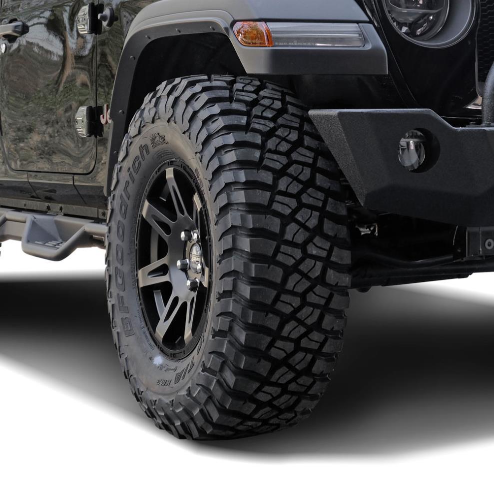 4x Alufelge W-TEC Extreme 8,5x17 ET+30 "Black Edition" passend für Jeep Gladiator JT (2019-)
