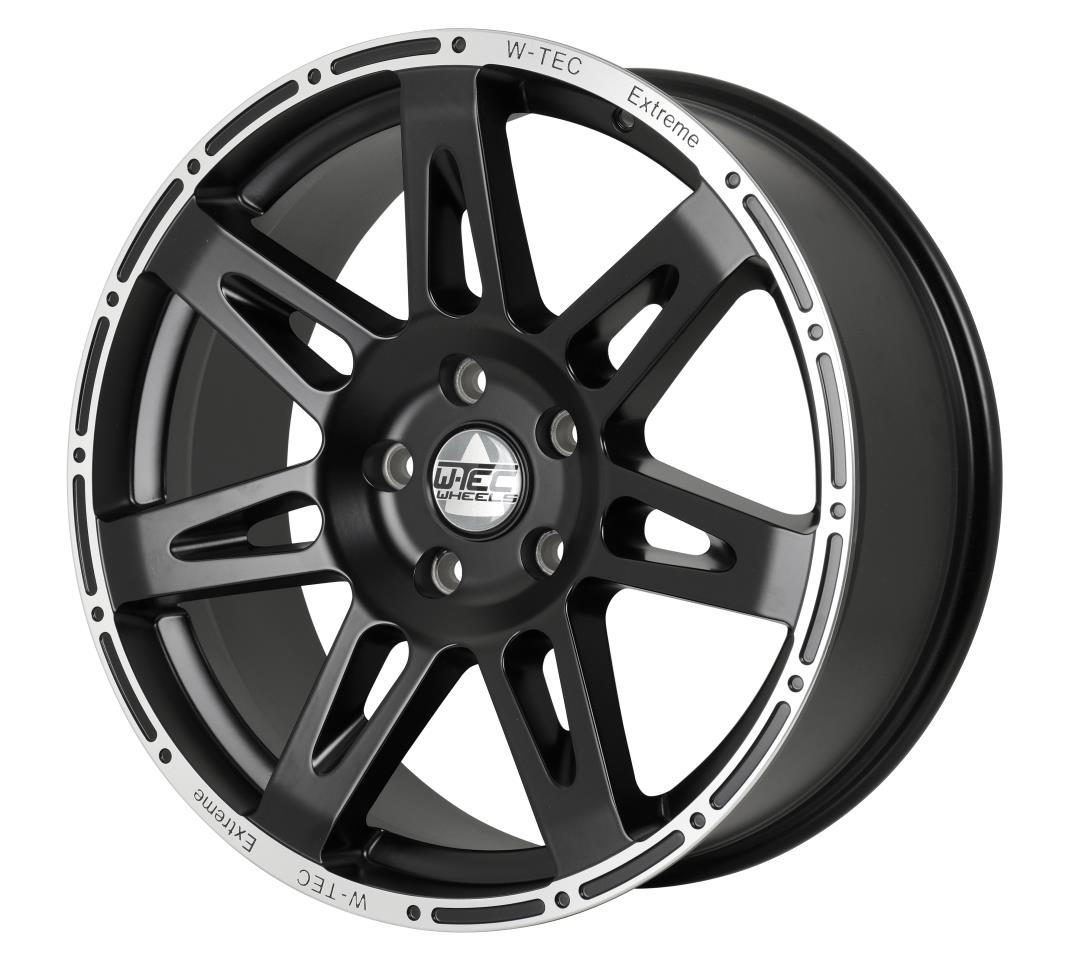 4x Alloy wheel W-TEC Extreme 8,5x20 Offset+35 black-silver fits Jeep Grand Cherokee WH (2005-2010)