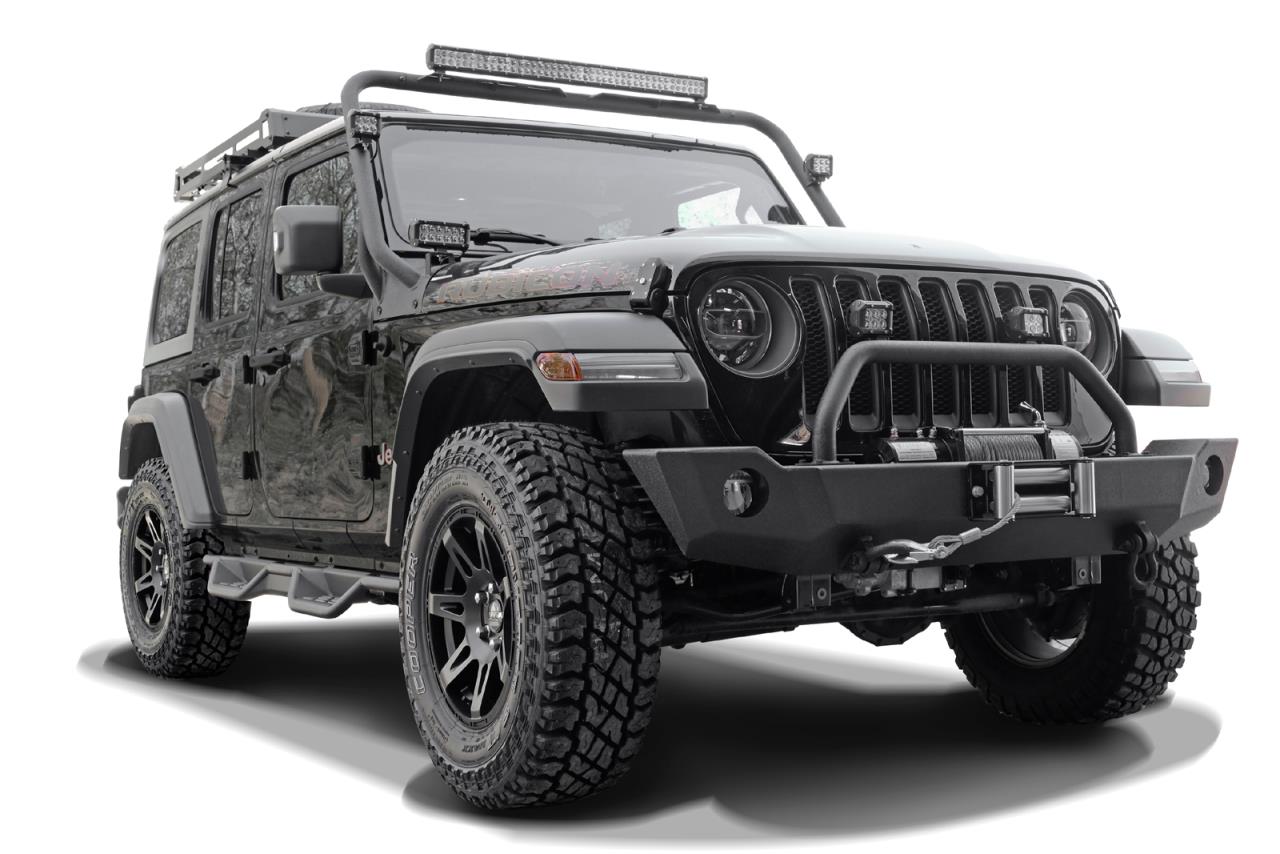 Kompletträder W-TEC Extreme 8,5x17 "Black Edition" mit 285/70R17 Cooper Discoverer ST passend für Jeep Wrangler JL (2018-)