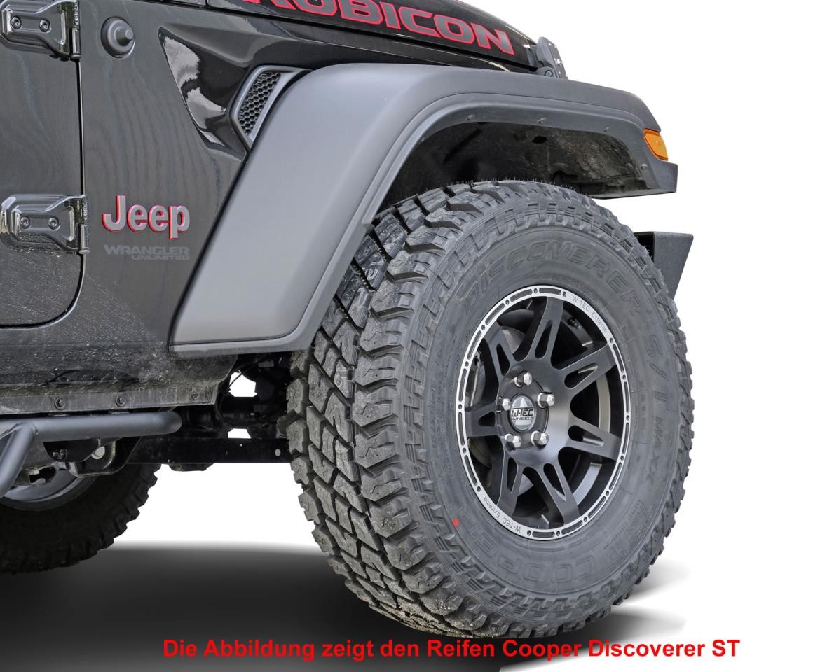 Complete wheels W-TEC Extreme 8,5x17 black-silver with tires 315/70R17 BF Goodrich All Terrain fit for Jeep Wrangler JL (2018-)