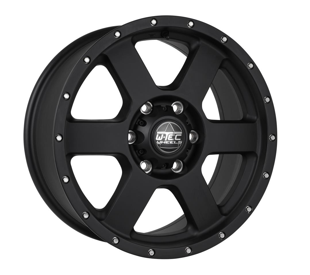 Complete wheels W-TEC ALL TERRAIN 8,5x18 black with tires 265/60R18 BF Goodrich KO2 AT suitable for Jeep Grand Cherokee WK (2012-2020)