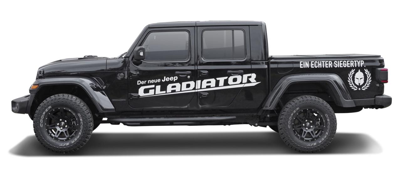 4x Alufelge W-TEC Extreme 8,5x17 ET+30 "Black Edition" mit Nieten passend für Jeep Gladiator JT (2019-)