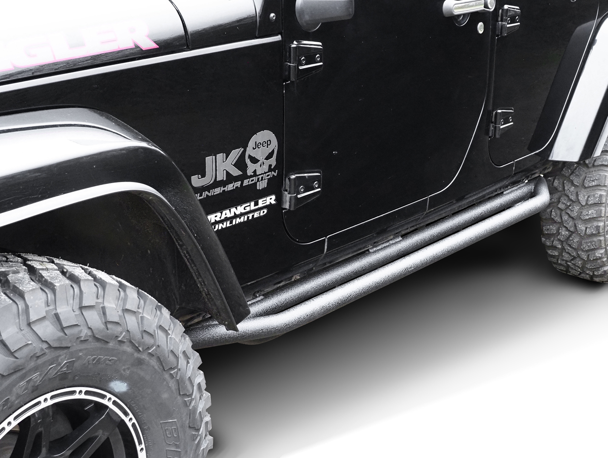 Black Rock Rails suitable for Jeep Wrangler JK 4-Door (2007-2018)