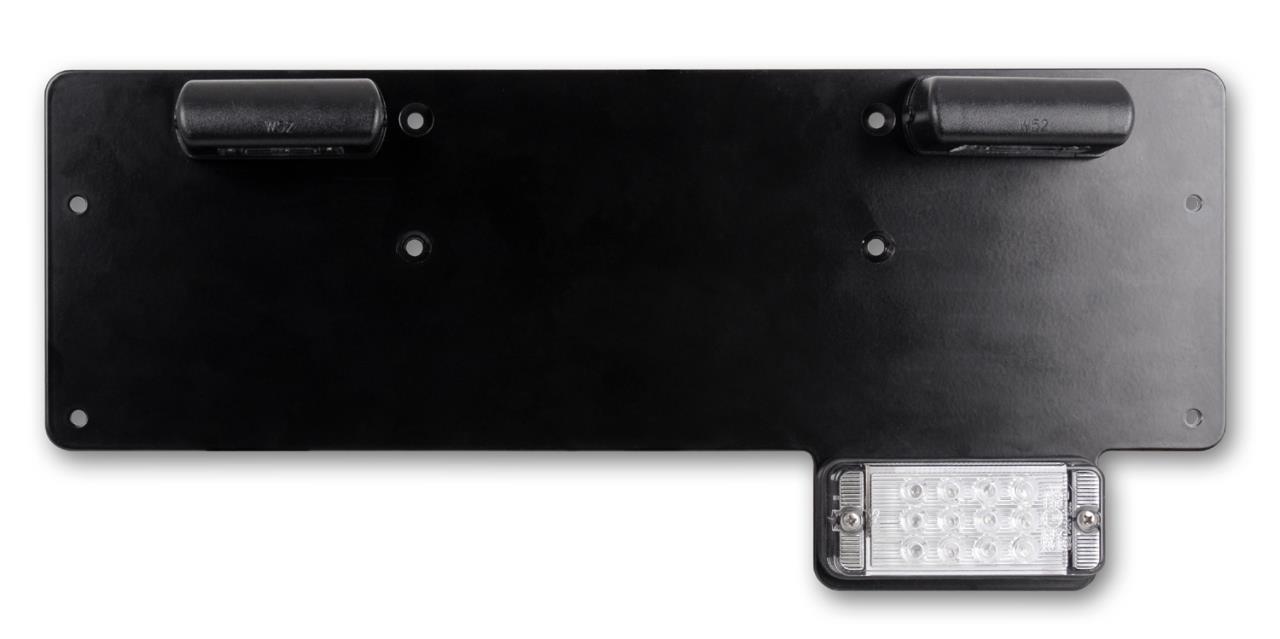 Kennzeichenhalter Stahl schwarz inkl. Beleuchtung passend für Jeep Wrangler JL (2018-)