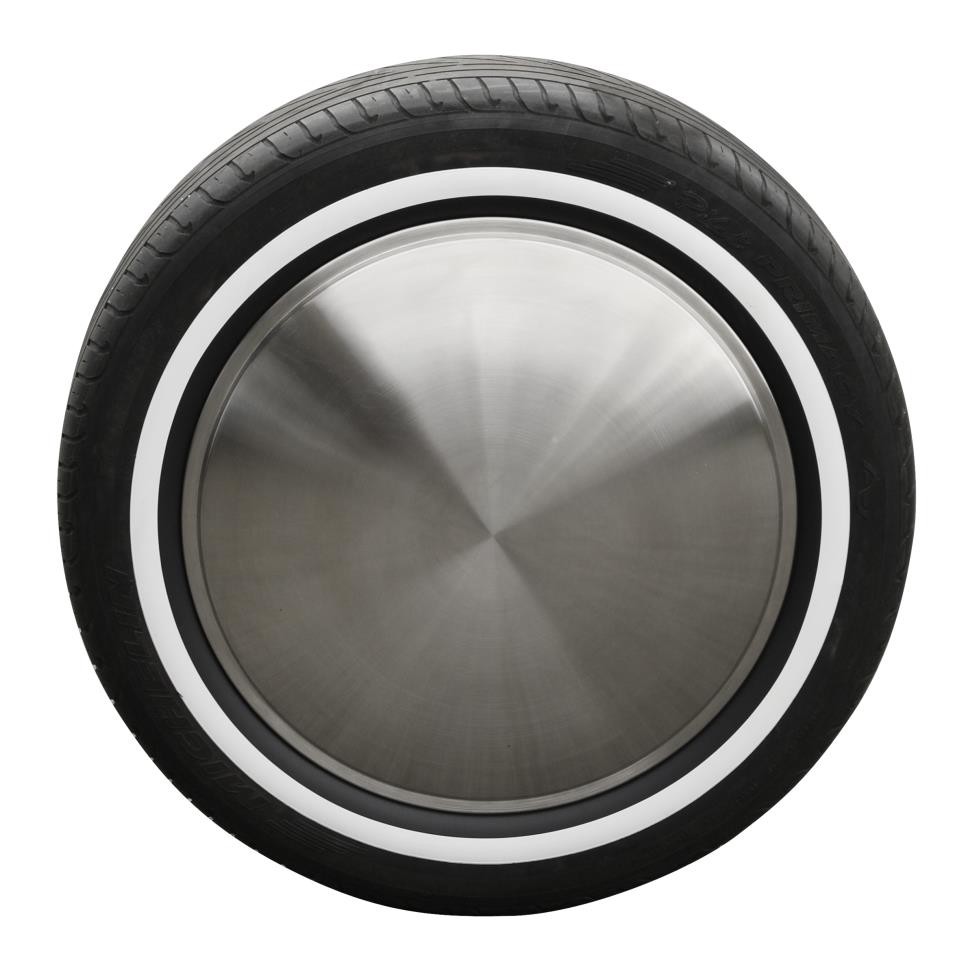 Whitewall ring - black/white - 16 inch -  piece - suitable for steel rims
