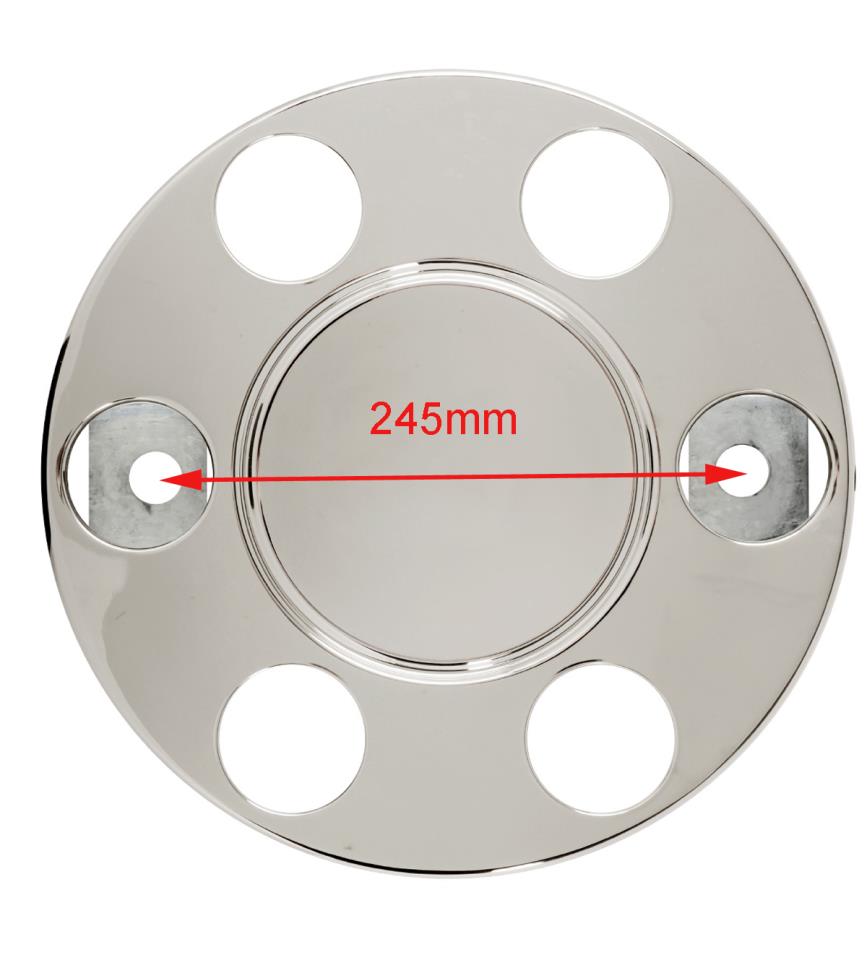 Stainless steel stud cover - 1 piece - 17.5 inch - fits steel rims