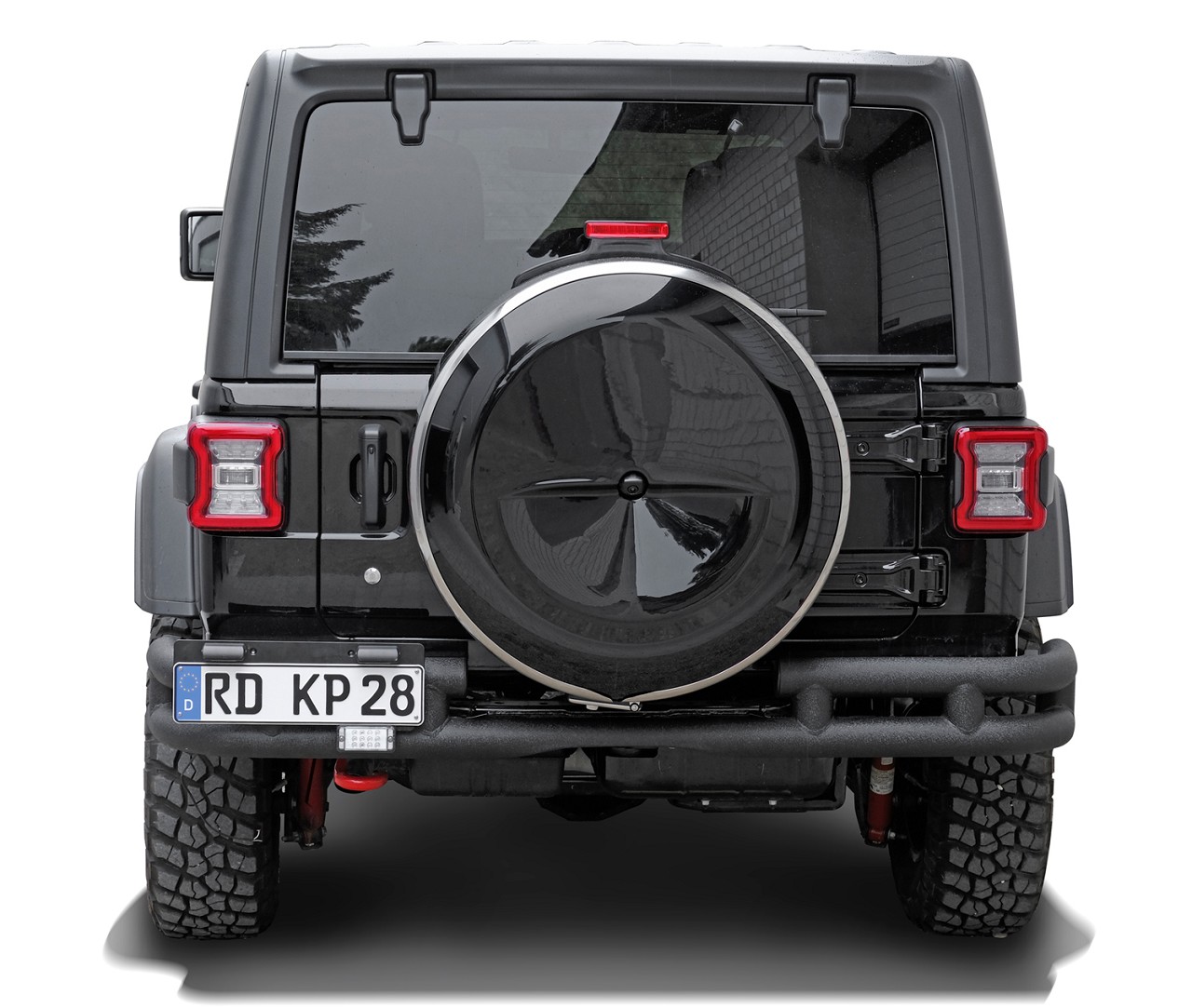 Doppelrohr-Frontstoßstange Stahl schwarz passend für Jeep Wrangler JL