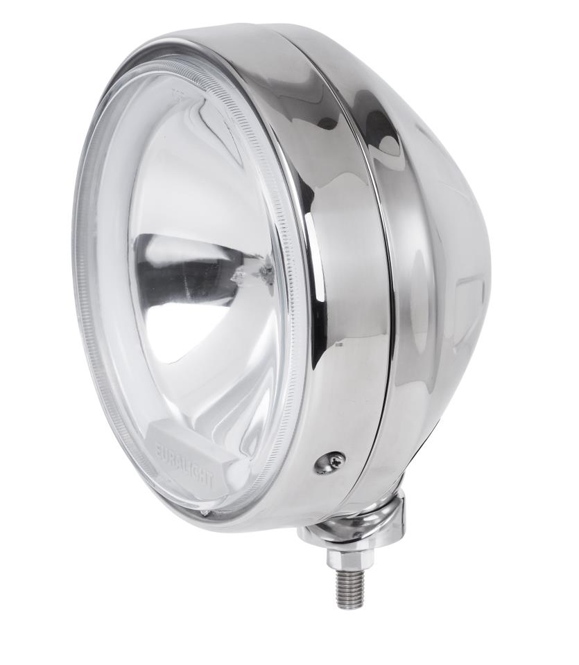 Halogen spotlight 210 mm with LED parking light ring 24 Volt