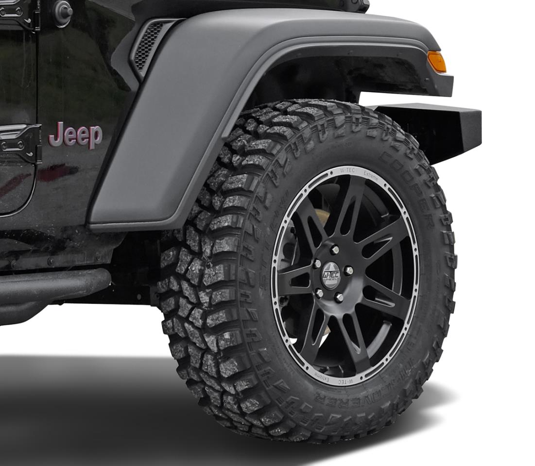 4x Alufelge W-TEC Extreme 8,5x20 ET+35 schwarz-silber passend für Jeep Wrangler JL (2018-)