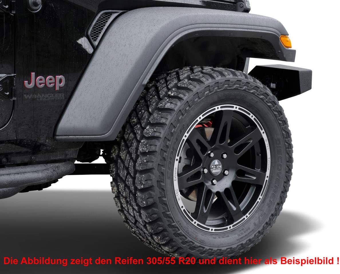 Kompletträder W-TEC Extreme 8,5x20 mit 35x12,5R20 Cooper Discoverer ST Max passend für Jeep Wrangler JL (2018-)