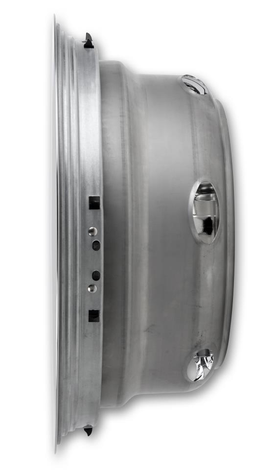 Stainless steel wheel lining - 1 piece - 16 inch - fits vans, campers