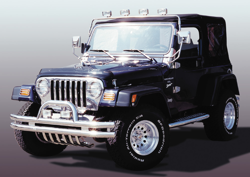 Mirror Set Stainless Steel fits Jeep Wrangler TJ (1996-2006)