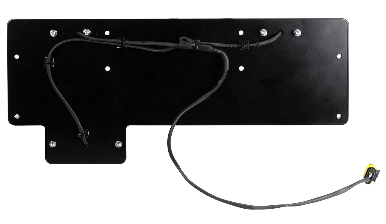 License plate holder steel black incl. lighting suitable for Jeep Wrangler JL (2018-)