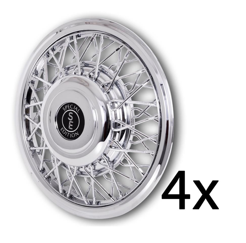4x 13 inch Spoke Wheel Cover hubcap trim cap covers classic car wheelcap 