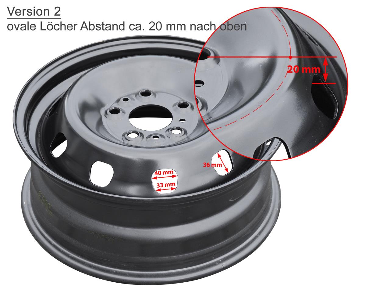 Wheel cover set - 16 inch - for Fiat Ducato (from 2018) single tyre (Version 2)