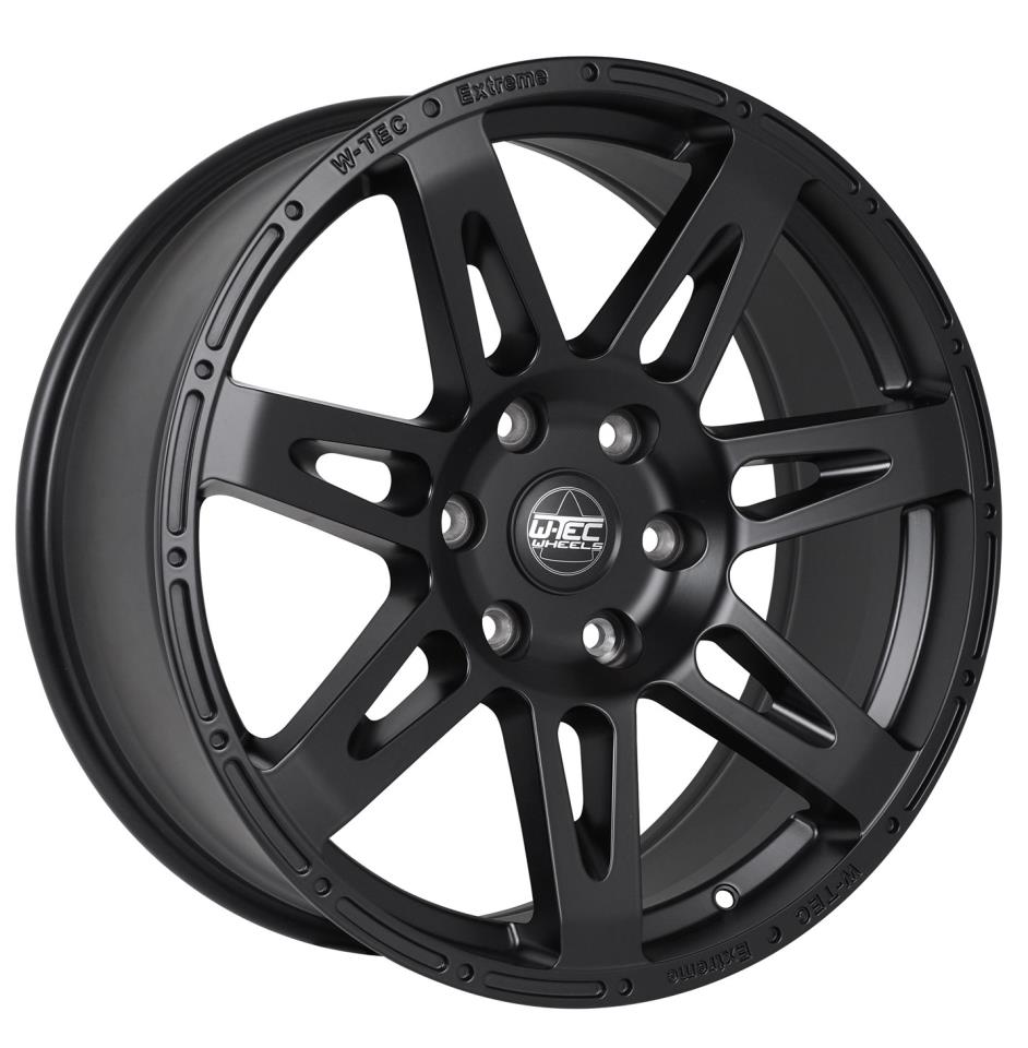 Complete wheels W-TEC Extreme 8,5x20 black with tires 275/55R20 Cooper Discoverer AT3 suitable for Ford Ranger (2012-2018) & (2019-2022)