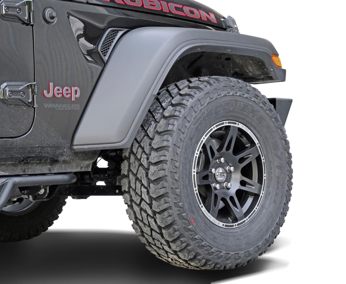 Kompletträder W-TEC Extreme 8,5x17 schwarz-silber mit Reifen 315/70R17 Cooper Discoverer ST passend für Jeep Wrangler JK (2007-2017)