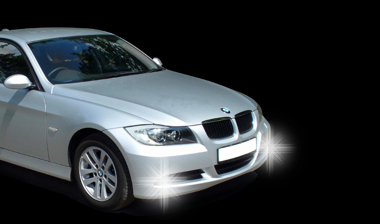 Daytime running lights without dimming function suitable for BMW 3 series (E90, E91) with M package (2005-2008)