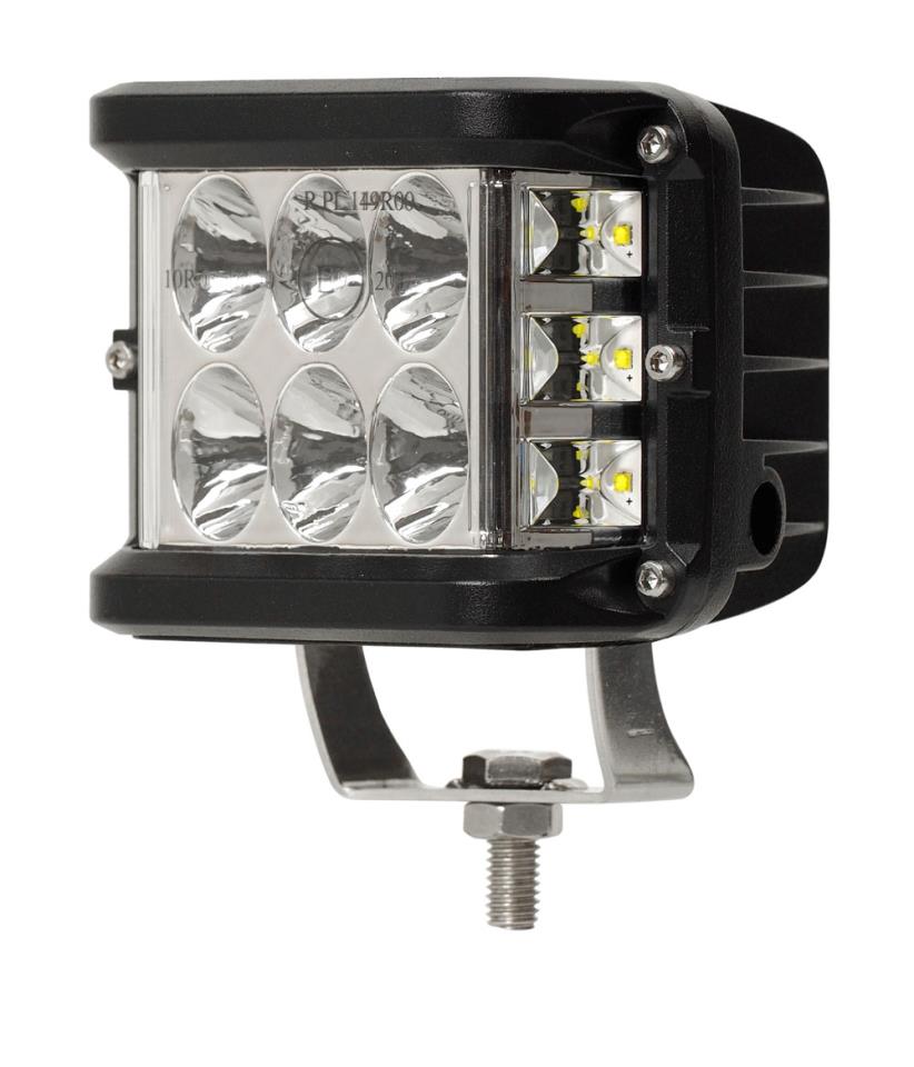 Scheinwerfer LED RF Lamelle 7 Zoll Positionslicht WI/OR schwarzer Rand REF  50